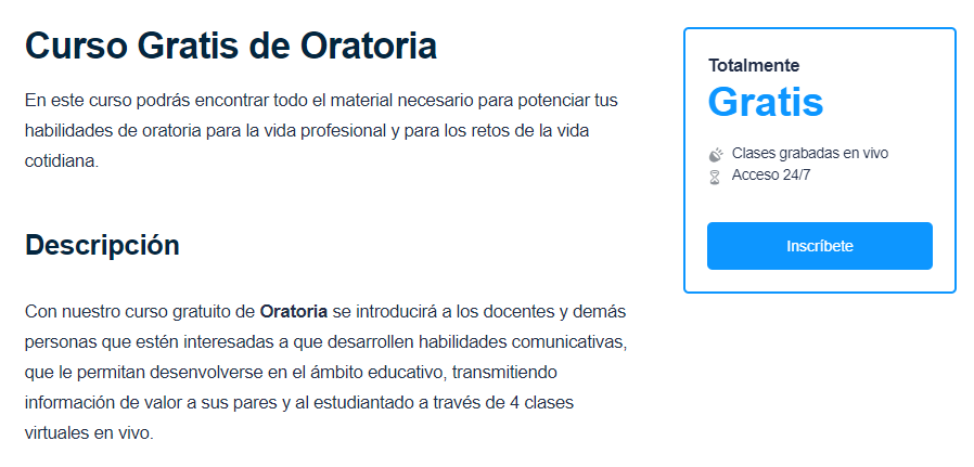 Curso Gratis de Oratoria